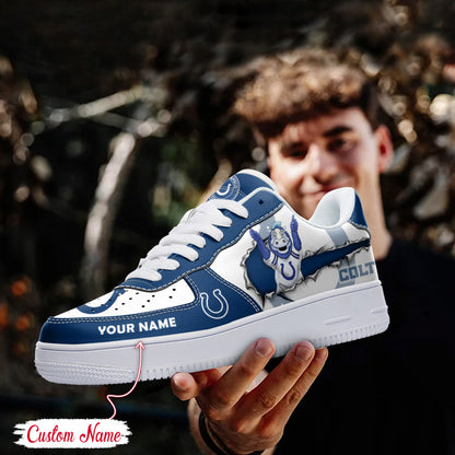 LIMITED EDITION - NEW CUSTOMIZED NFL17 IDC INDIANAPOLIS COLTS AF1 SNEAKERS