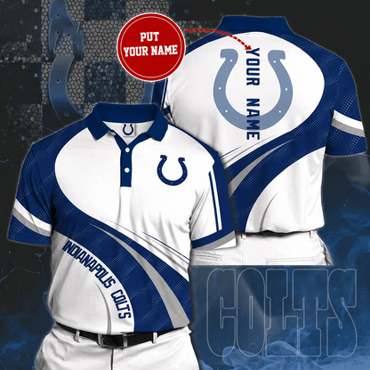 LIMITED EDITION - NEW CUSTOMIZED NFL17 IDC INDIANAPOLIS COLTS POLO SHIRT