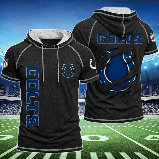 [SPECIAL OFFER] NEW CUSTOMIZED NFL17 IDC INDIANAPOLIS COLTS SHORT SLEEVE HOODIE