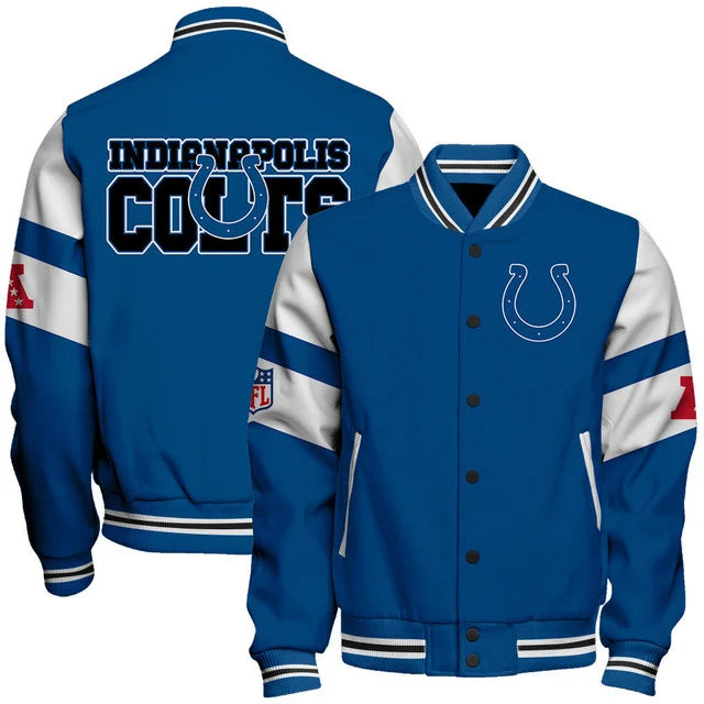 LIMITED EDITION - NEW CUSTOMIZED NFL17 IDC INDIANAPOLIS COLTS SATIN VARSITY & BASEBALL JACKET