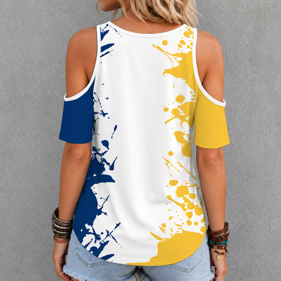[FAN FAVORITE] NEW CUSTOMIZED NCAA MAM17 MGE MARQUETTE GOLDEN EAGLES CRISS CROSS V-NECK TOP