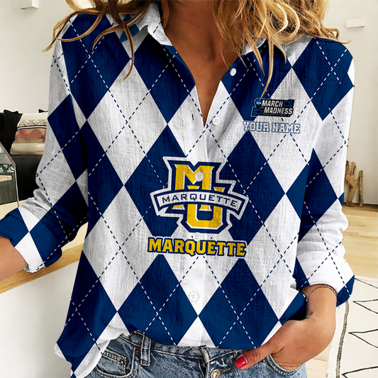 LIMITED DROP - NEW CUSTOMIZED | NCAA MAM17 MGE MA GOLDEN EAGLES WOMEN CASUAL SHIRT FOR FAN