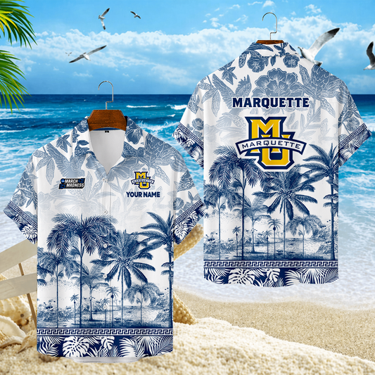 LIMITED EDITION - NEW CUSTOMIZED MAM17 MGE MARQUETTE GOLDEN EAGLES UNISEX HAWAIIAN SHIRT