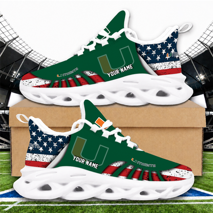 [FAN FAVORITE] NEW CUSTOMIZED NCAA FBS17 MIH MIAMI HURRICANES CLUNKY SNEAKERS
