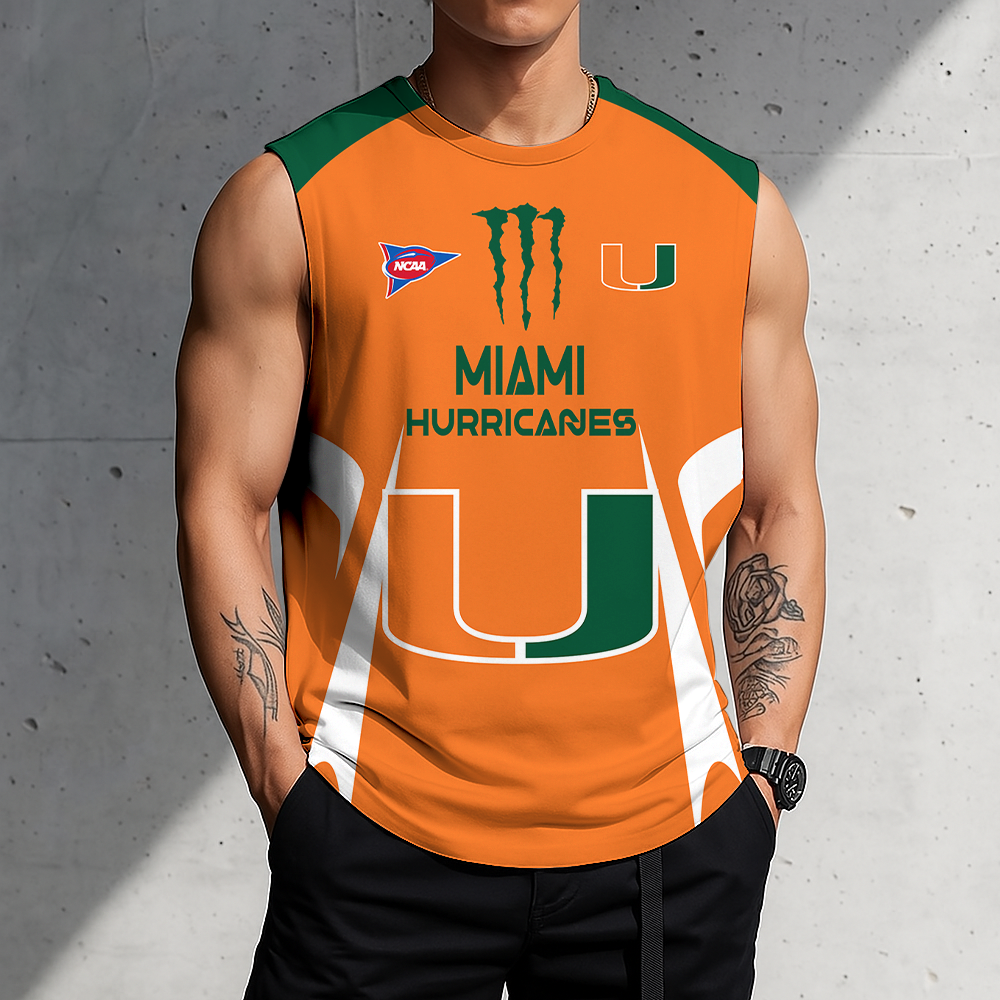 LIMITED DROP - NEW CUSTOMIZED | NCAA FBS17 MIH MI HURRICANES MEN'S GYM SHIRT