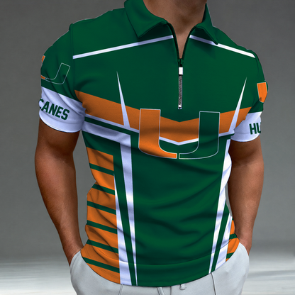 [FAN FAVORITE] NEW CUSTOMIZED NCAA FBS17 MIH MIAMI HURRICANES POLO SHIRT