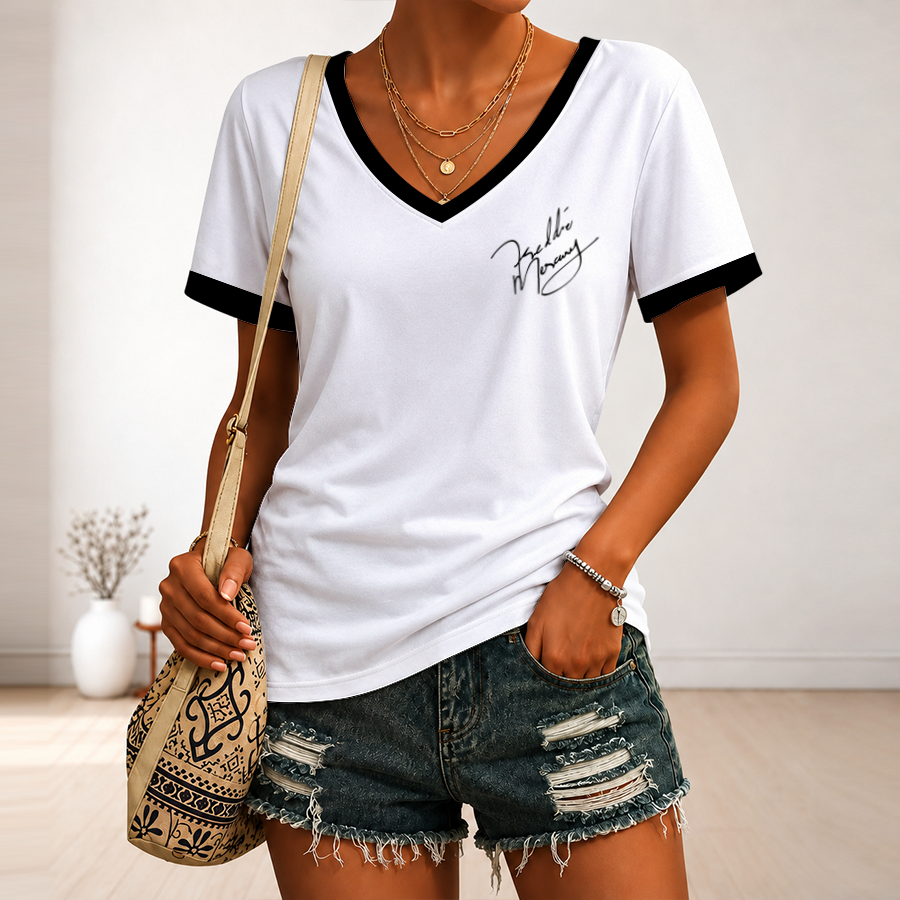 [FAN EXCLUSIVE] NEW CUSTOMIZED FREDDIE MERCURY V-NECK FEMALE SHIRT