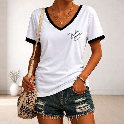 [FAN EXCLUSIVE] NEW CUSTOMIZED FREDDIE MERCURY V-NECK FEMALE SHIRT