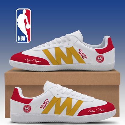 LIMITED EDITION - NEW CUSTOMIZED NBA17 AHA ATLANTA HAWKS CLASSIC SNEAKERS