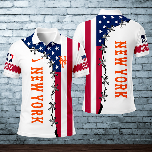LIMITED EDITION - NEW CUSTOMIZED MLB17 NYM NEW YORK METS POLO SHIRT