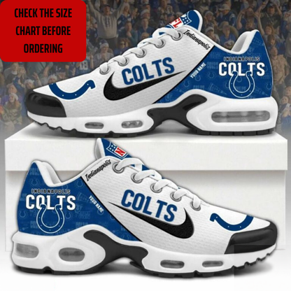 ELITE EDITION - NEW CUSTOMIZED NFL17 IDC INDIANAPOLIS COLTS AIR MAX PLUS SNEAKERS