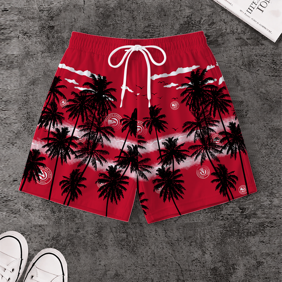 LIMITED EDITION - NEW CUSTOMIZED NBA17 AHA ATLANTA HAWKS SHORT PANTS