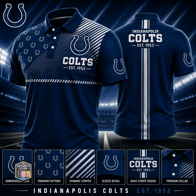 VIRAL EDITION - NEW CUSTOMIZED NFL17 IDC INDIANAPOLIS COLTS POLO SHIRT, ZIP POLO SHIRT & T-SHIRTS