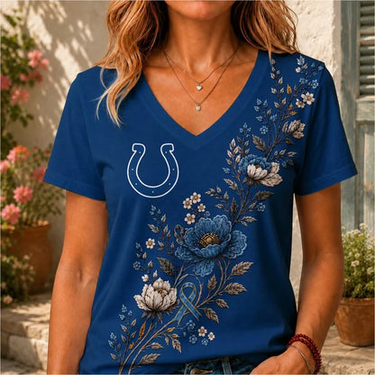 ELITE EDITION - NEW CUSTOMIZED NFL17 IDC INDIANAPOLIS COLTS V-NECK FEMALE SHIRT