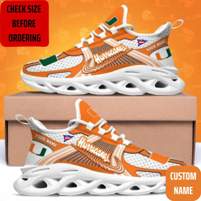 VIRAL EDITION - NEW CUSTOMIZED NCAA FBS17 MIH MIAMI HURRICANES CLUNKY SNEAKERS