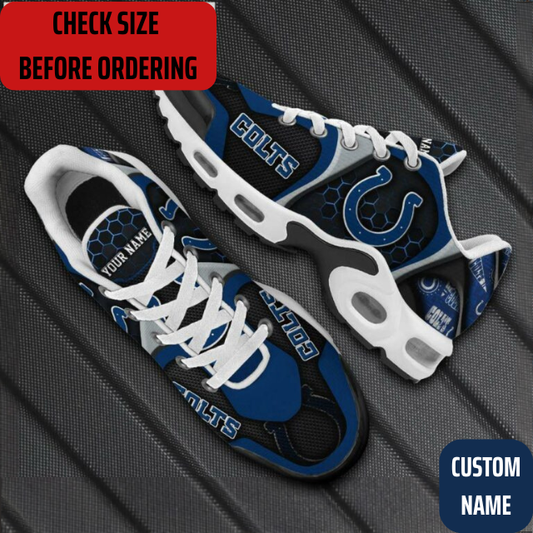 VIRAL EDITION - NEW CUSTOMIZED NFL17 IDC INDIANAPOLIS COLTS AIR MAX PLUS SNEAKERS