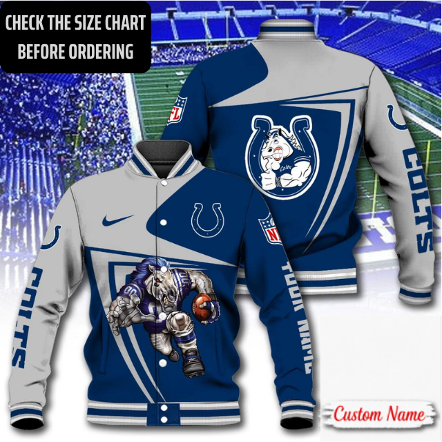 EXCLUSIVE EDITION - NEW CUSTOMIZED NFL17 IDC INDIANAPOLIS COLTS SATIN VARSITY & BASEBALL JACKET