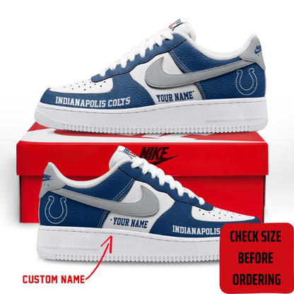 ELITE EDITION - NEW CUSTOMIZED NFL17 IDC INDIANAPOLIS COLTS AF1 SHOES