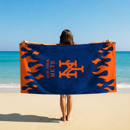 LIMITED EDITION - NEW CUSTOMIZED MLB17 NYM NEW YORK METS BEACH TOWEL FOR FAN