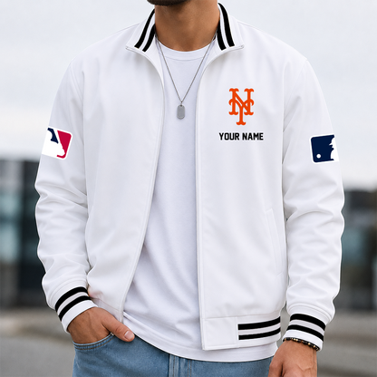 [FLASH SALE] NEW CUSTOMIZED MLB17 NYM NEW YORK METS MULTICOLOR MEN'S CASUAL JACKET