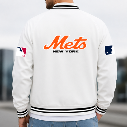 [FLASH SALE] NEW CUSTOMIZED MLB17 NYM NEW YORK METS MULTICOLOR MEN'S CASUAL JACKET