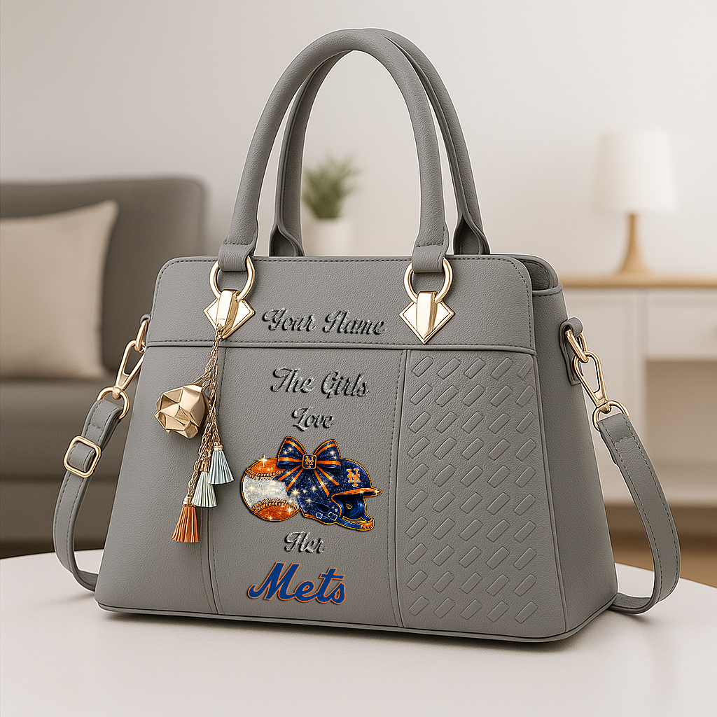 LIMITED EDITION - NEW CUSTOMIZED MLB17 NYM NEW YORK METS ZIP HANDBAG MULTICOLOR