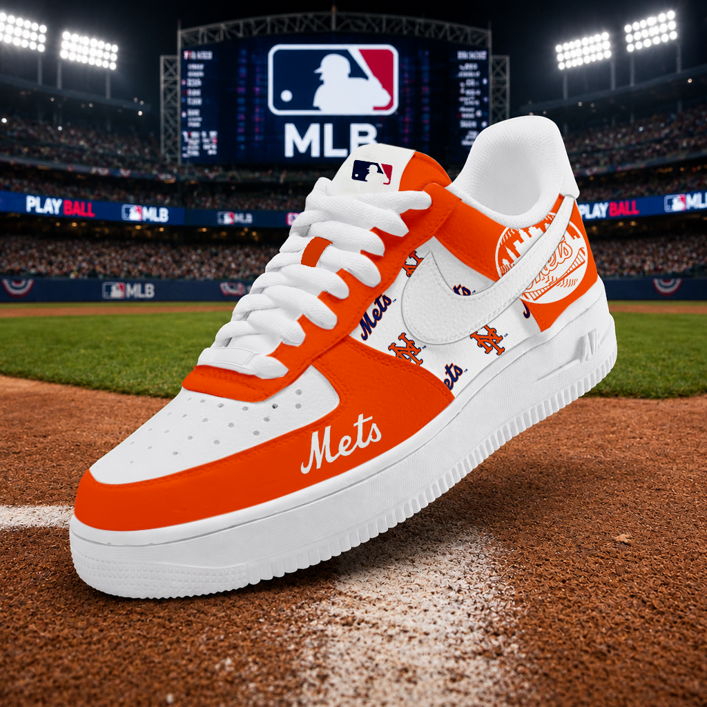 LIMITED EDITION - NEW CUSTOMIZED MLB17 NYM NEW YORK METS AF1 SHOES