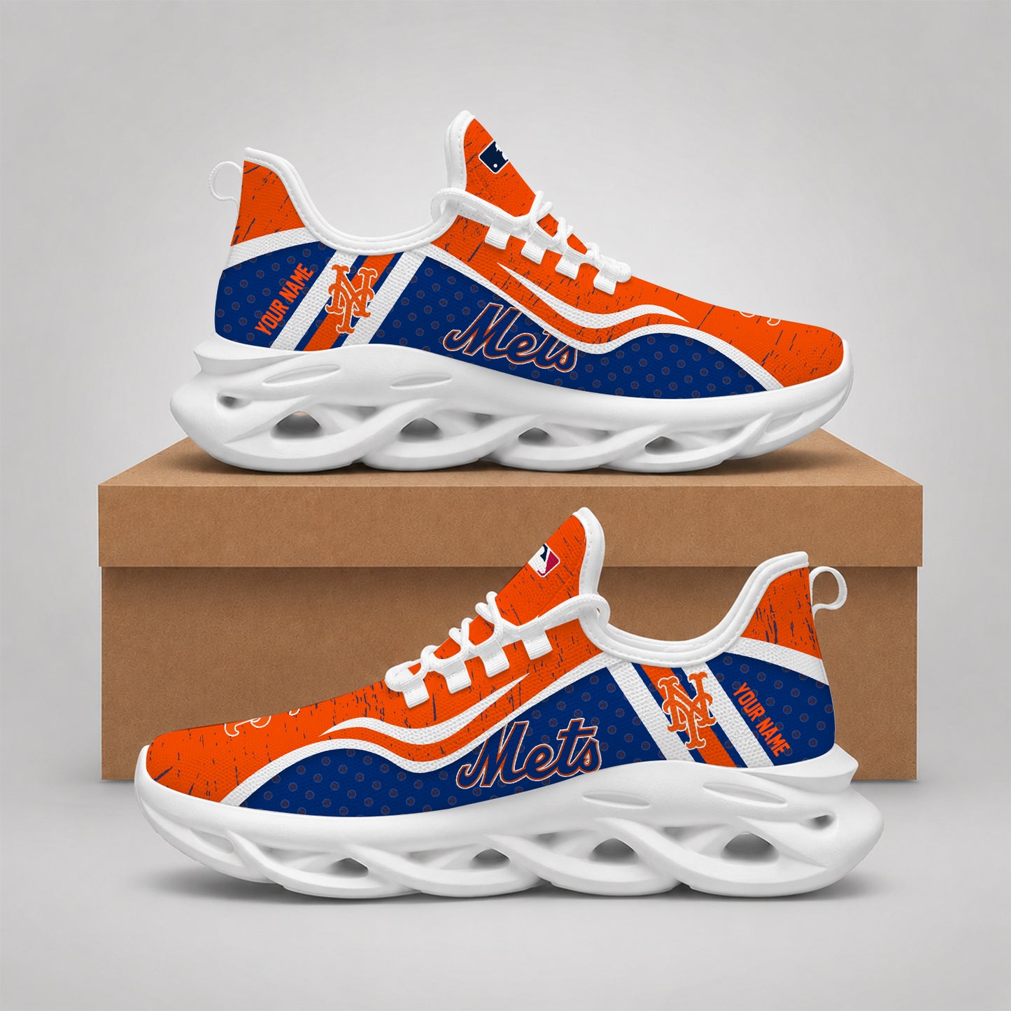ELITE EDITION - NEW CUSTOMIZED MLB17 NYM NEW YORK METS MAX SOUL SHOES