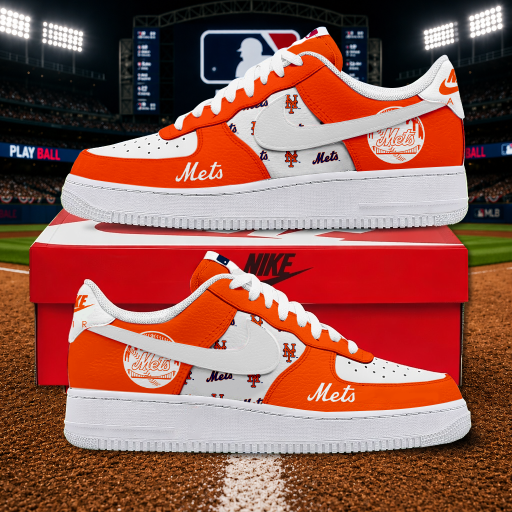 LIMITED EDITION - NEW CUSTOMIZED MLB17 NYM NEW YORK METS AF1 SHOES
