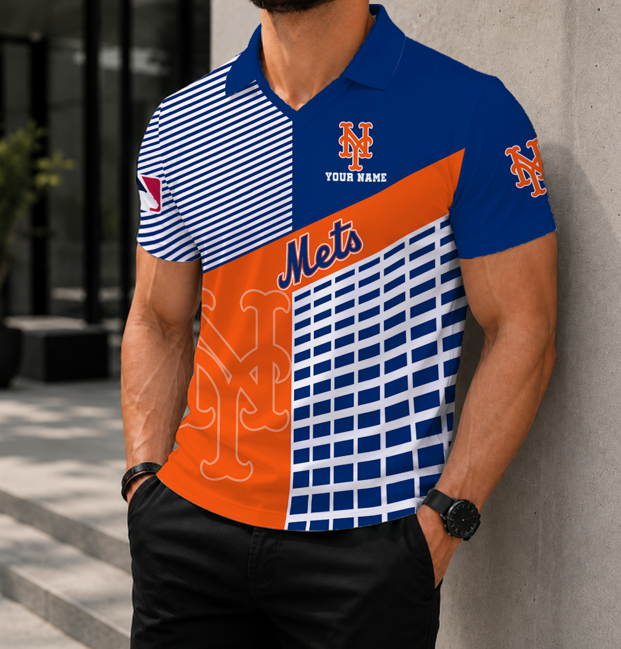 LIMITED EDITION - NEW CUSTOMIZED MLB17 NYM NEW YORK METS POLO SHIRT