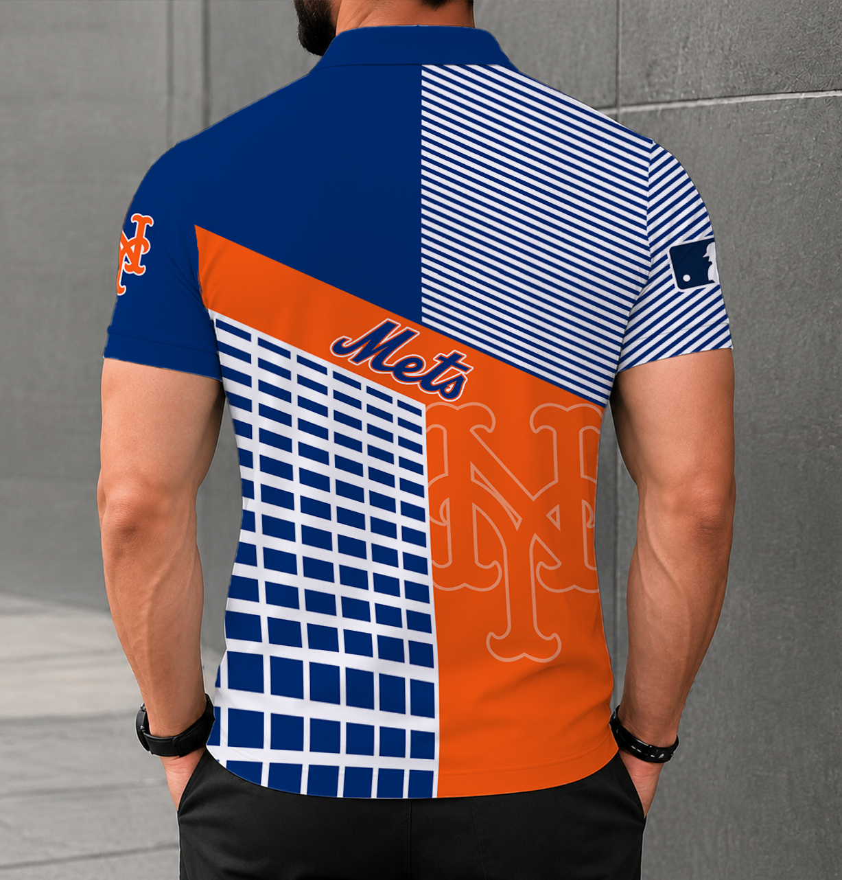 LIMITED EDITION - NEW CUSTOMIZED MLB17 NYM NEW YORK METS POLO SHIRT