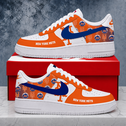 LIMITED EDITION - NEW CUSTOMIZED MLB17 NYM NEW YORK METS AF1 SHOES