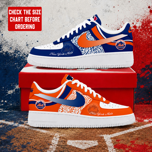 LIMITED EDITION - NEW CUSTOMIZED MLB17 NYM NEW YORK METS AF1 SHOES