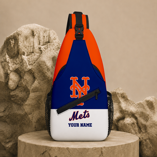 LIMITED EDITION - NEW CUSTOMIZED MLB17 NYM NEW YORK METS SLING BAG