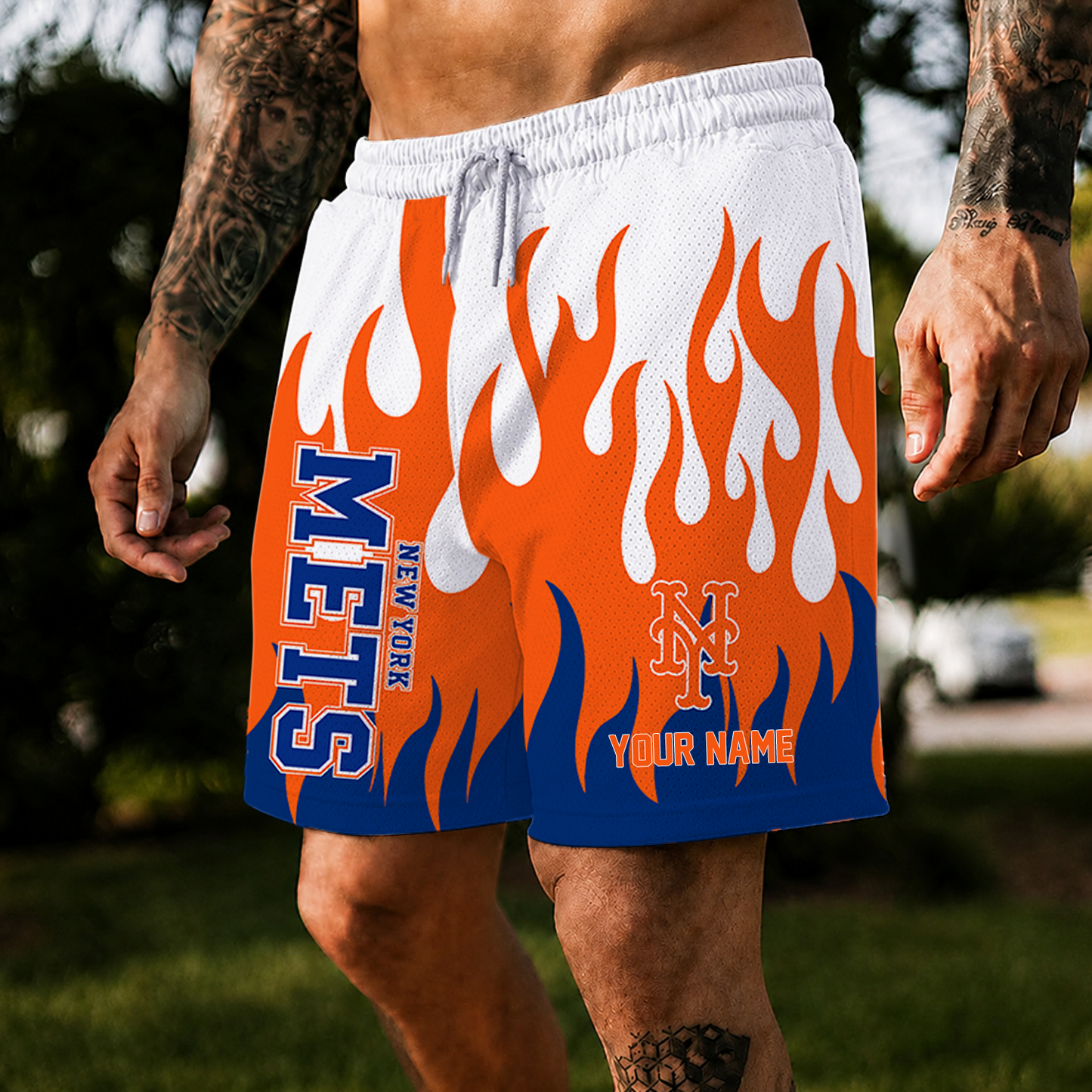 [FLASH SALE] NEW CUSTOMIZED MLB17 NYM NEW YORK METS SHORT PANTS
