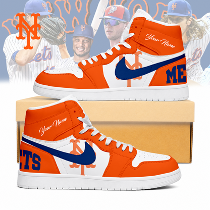 LIMITED EDITION - NEW CUSTOMIZED MLB17 NYM NEW YORK METS AIR JORDAN SNEAKERS
