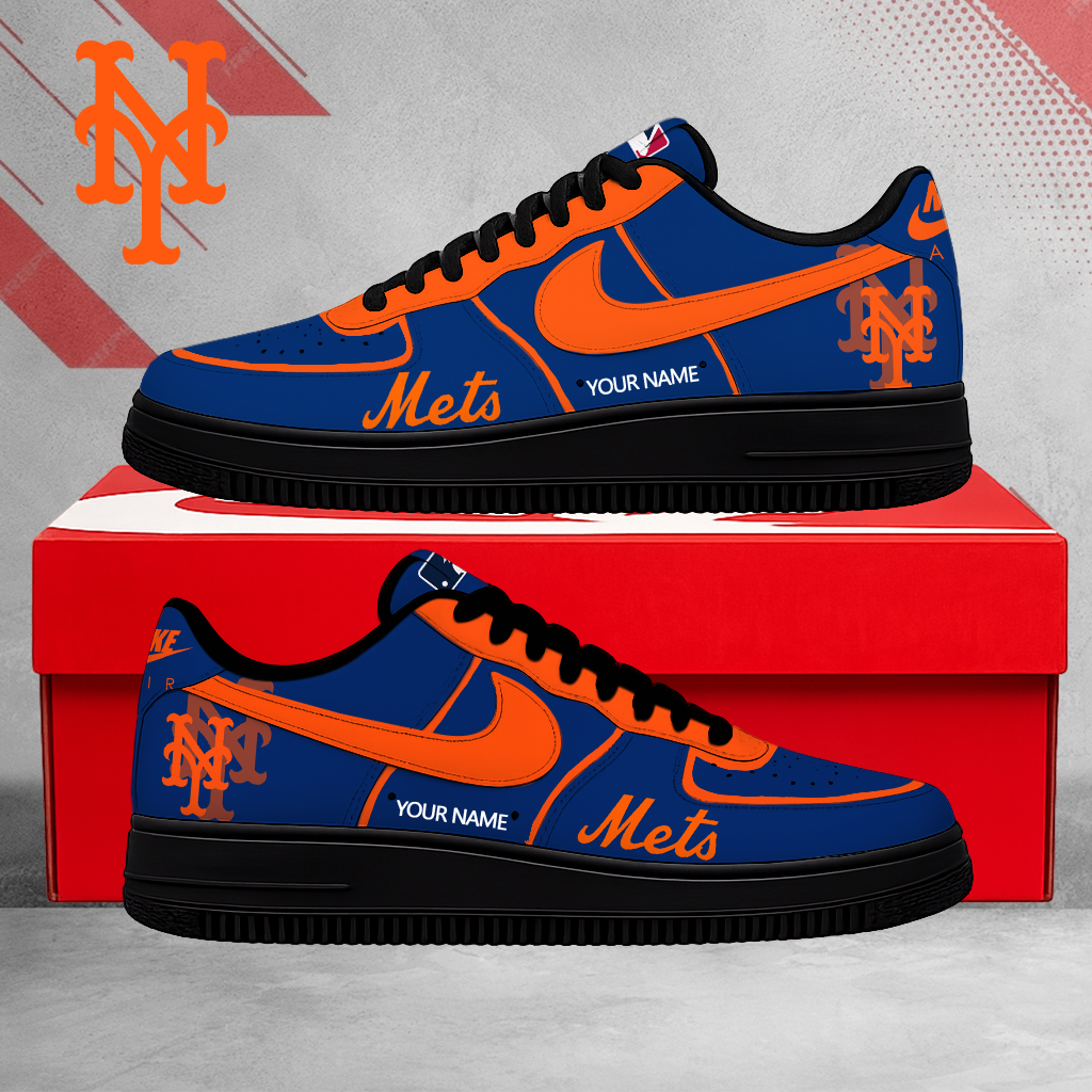 SPECIAL EDITION - NEW CUSTOMIZED MLB17 NYM NEW YORK METS AF1 SHOES