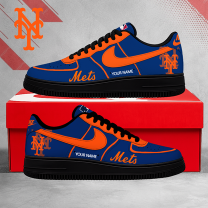 SPECIAL EDITION - NEW CUSTOMIZED MLB17 NYM NEW YORK METS AF1 SHOES
