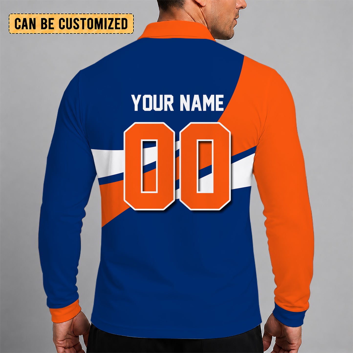 [FLASH SALE] NEW CUSTOMIZED MLB17 NYM NEW YORK METS MEN'S LONG SLEEVE POLO