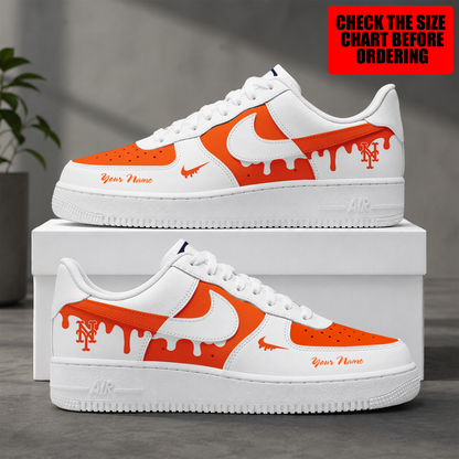 [FLASH SALE] NEW CUSTOMIZED MLB17 NYM NEW YORK METS AF1 SHOES