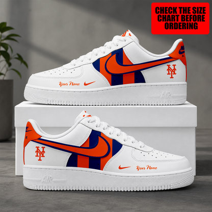 [FLASH SALE] NEW CUSTOMIZED MLB17 NYM NEW YORK METS AF1 SHOES