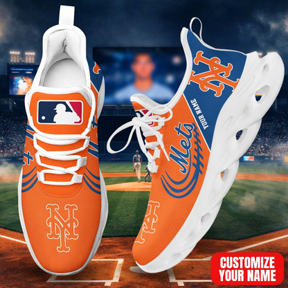 LIMITED EDITION - NEW CUSTOMIZED MLB17 NYM NEW YORK METS PREMIUM CLUNKY SNEAKERS
