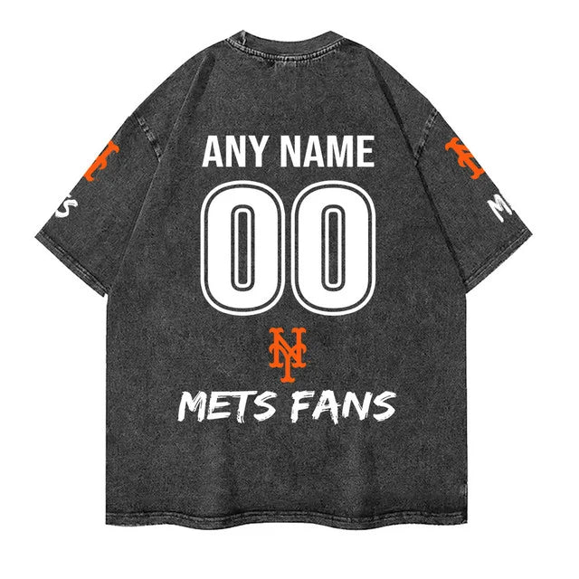 [FLASH SALE] NEW CUSTOMIZED MLB17 NYM NEW YORK METS MULTICOLOR WASHED TEE
