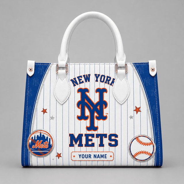 [FLASH SALE] NEW CUSTOMIZED MLB17 NYM NEW YORK METS LEATHER HANDBAG