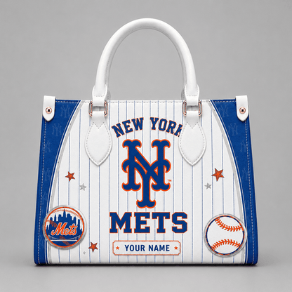 [FLASH SALE] NEW CUSTOMIZED MLB17 NYM NEW YORK METS LEATHER HANDBAG