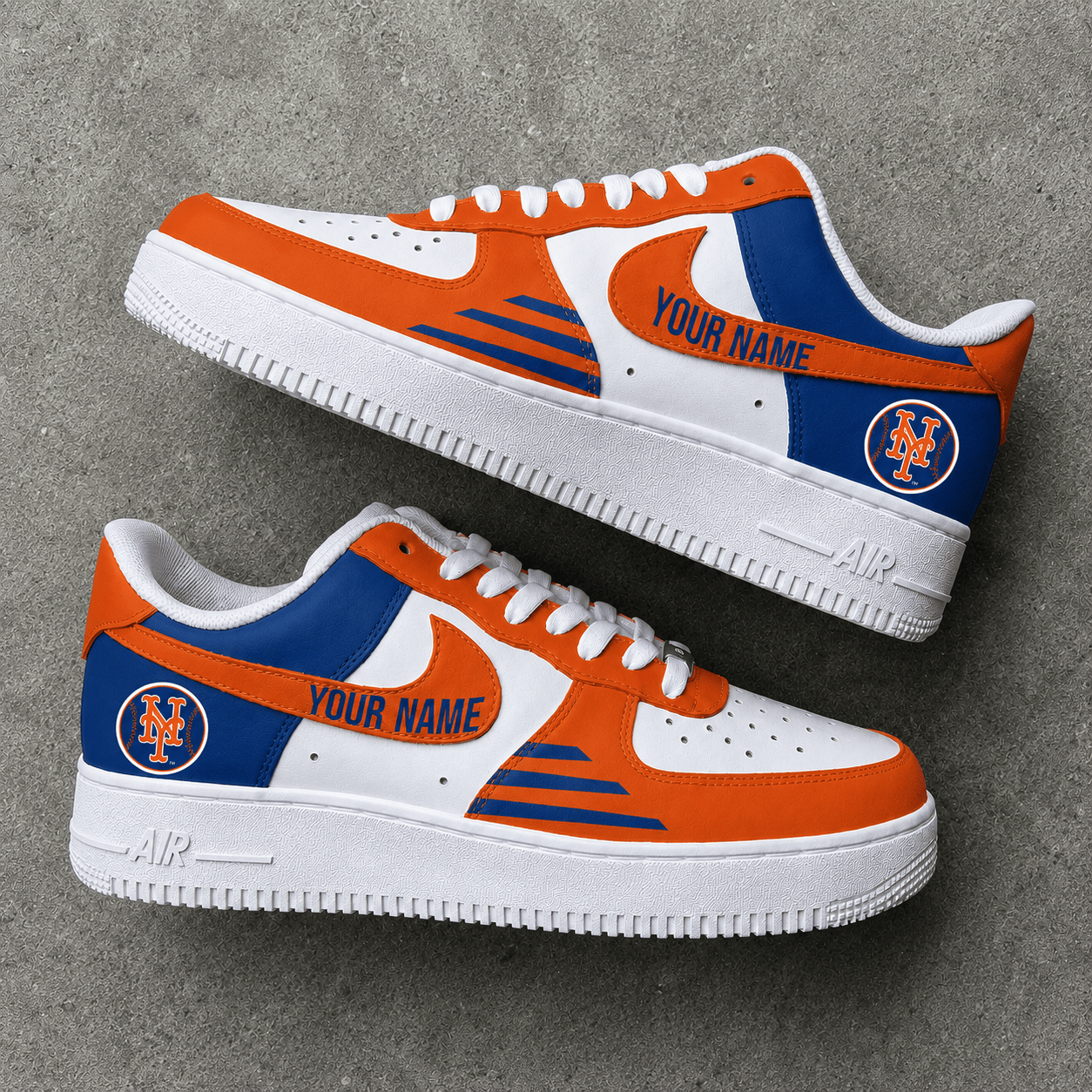 [FLASH SALE] NEW CUSTOMIZED MLB17 NYM NEW YORK METS AF1 SHOES