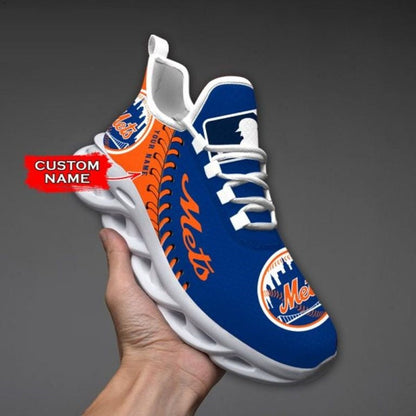 [FLASH SALE] NEW CUSTOMIZED MLB17 NYM NEW YORK METS MAX SOUL SHOES