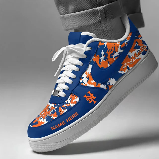 [FLASH SALE] NEW CUSTOMIZED MLB17 NYM NEW YORK METS AF1 SHOES
