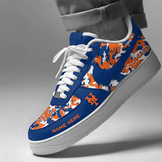 [FLASH SALE] NEW CUSTOMIZED MLB17 NYM NEW YORK METS AF1 SHOES