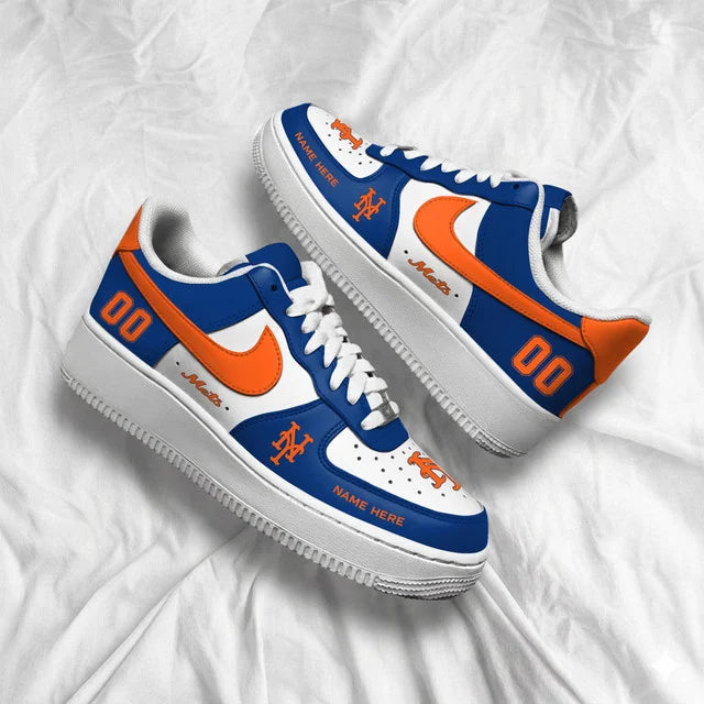 [FLASH SALE] NEW CUSTOMIZED MLB17 NYM NEW YORK METS AF1 SHOES